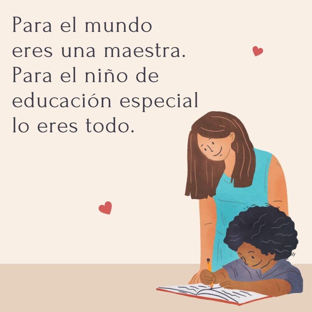 maestra educando escuela emdee